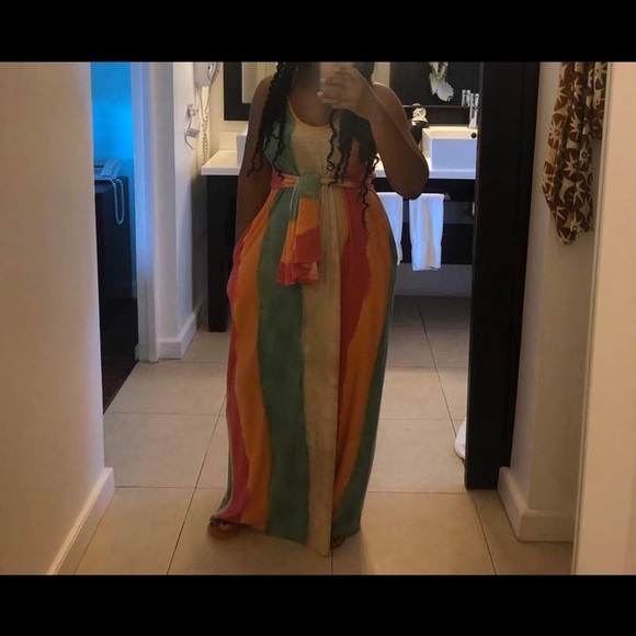 Striped Maxi Dress - Picture 4 of 6